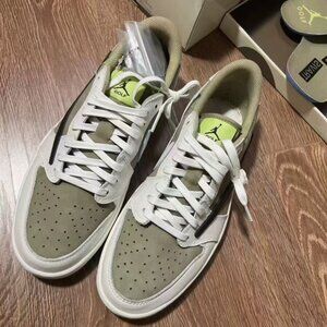 Men's Air Jordan 1 Low Golf "Olive Aura" Sneakers - New With Original Box